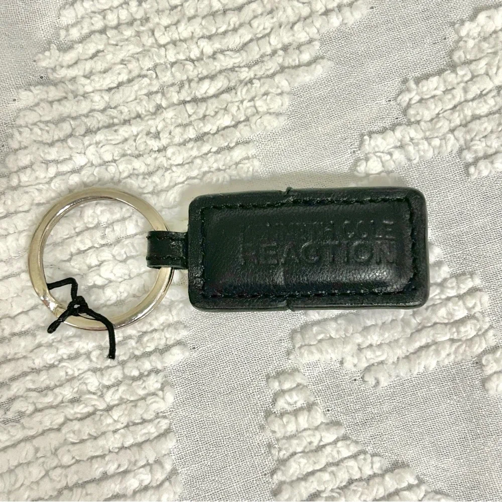 Keneth Cole Reaction Black and Silver Keychain/Key Fob
